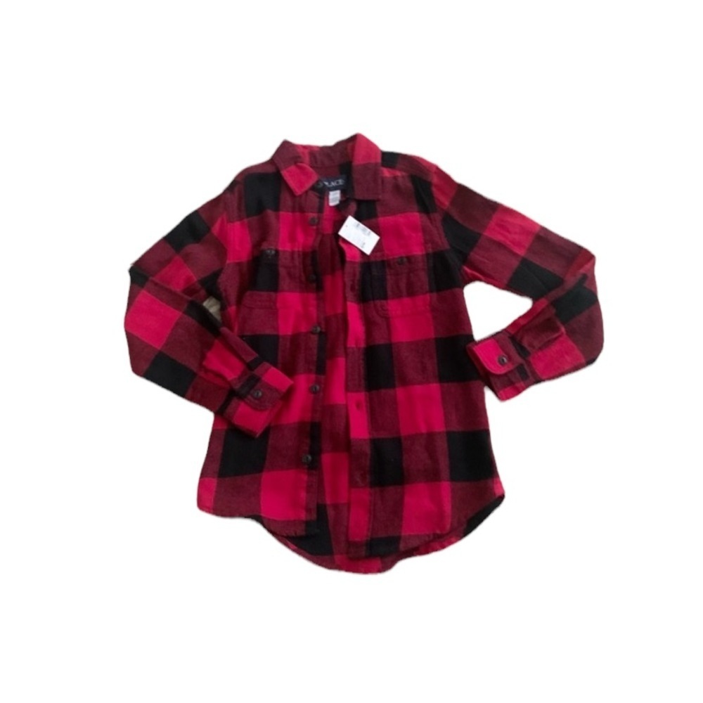 Place | Buffalo Checkers Black Red Long Sleeve Button Down Shirt New With Tags